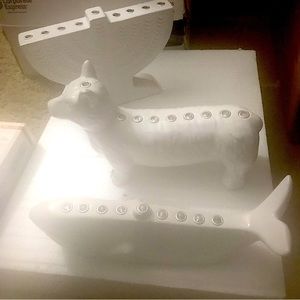 TARGET Bullseye's Playground Ceramic Menorah Set: Dog + Whale + Menorah